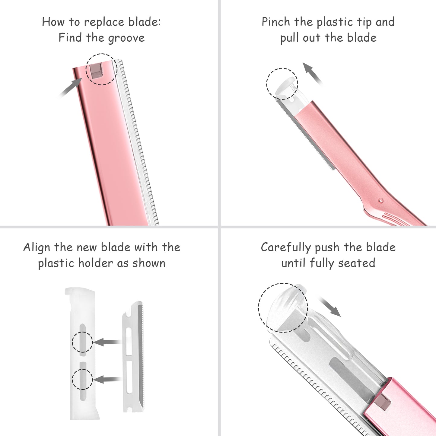 Huauoo Eyebrow Razor Shaper Shavers Trimmers for Women and Men Face Hair Removers Multipurpose Exfoliating Face Razor