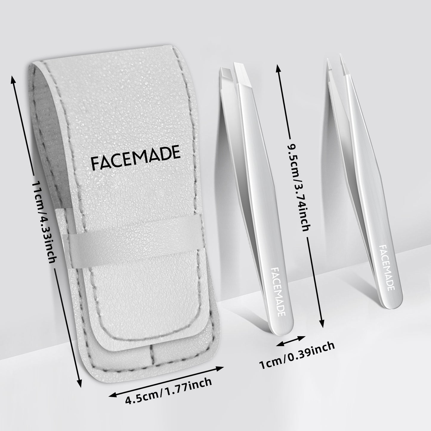 Huauoo Precision Stainless Steel Tweezers for Men and Women