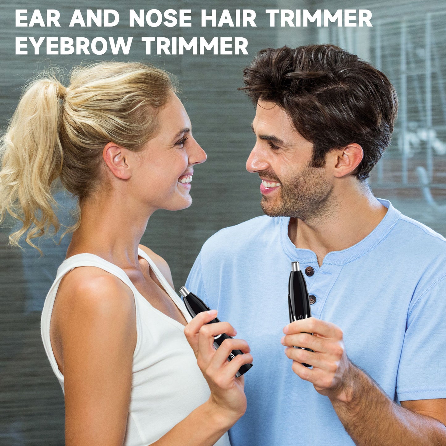 Huauoo Rechargeable Nose and Ear Trimmer, Unisex, Black