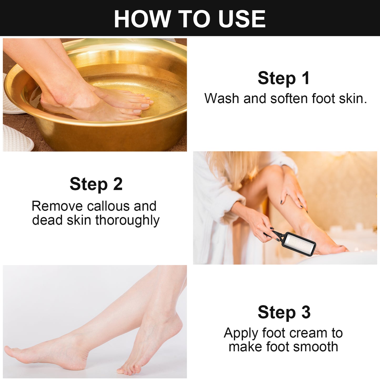 Huauoo Foot Rasp Foot File, Best Foot Care Pedicure Metal Surface Tool to Remove Hard Skin