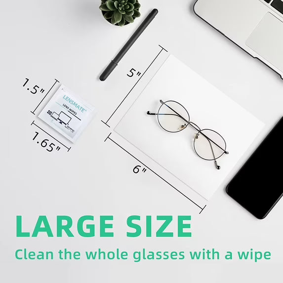 Lensmate Lens Cleaner Wipes, Pre-Moistened Electronic Glasses Wipes, 300 Count