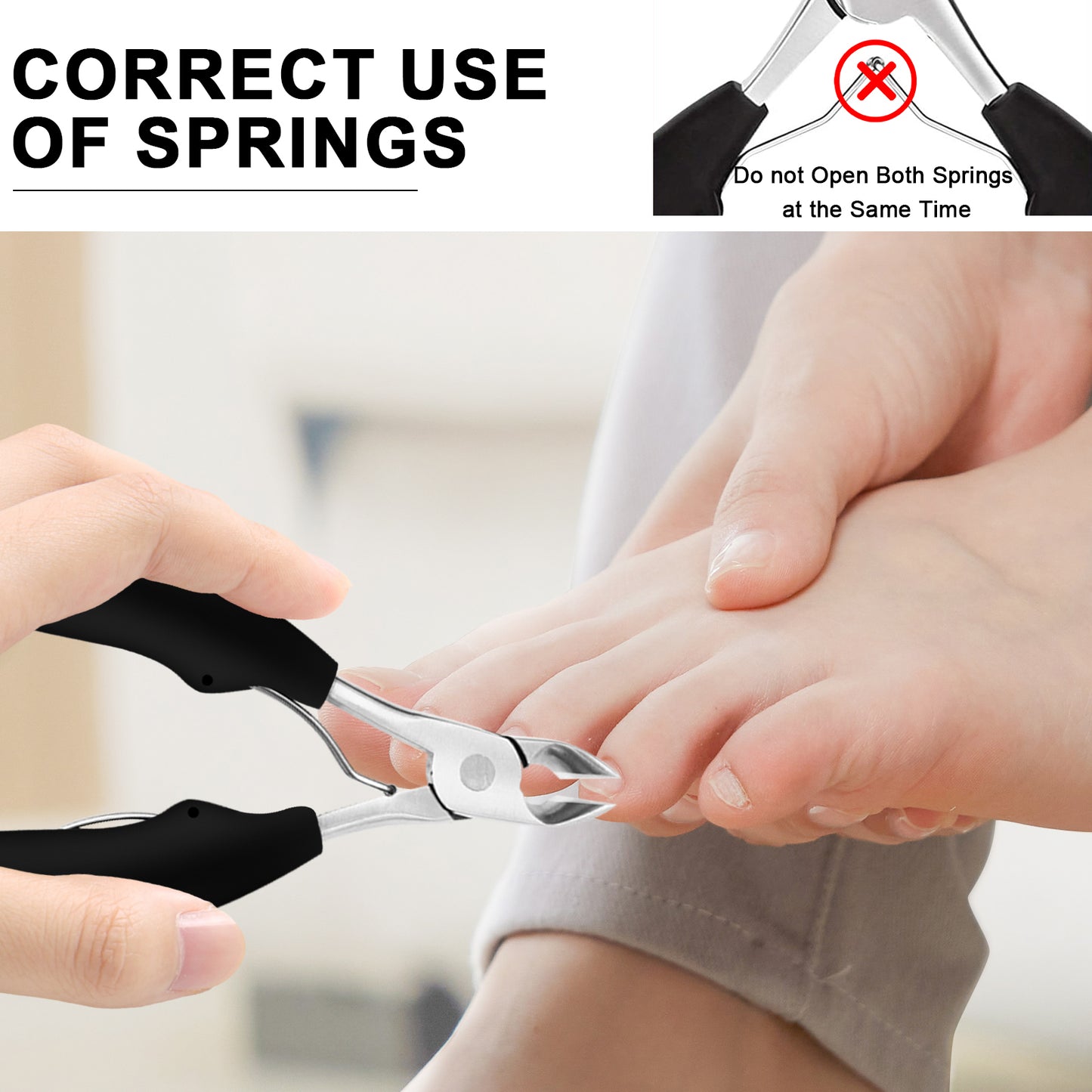 Toenail Clipper Set, Professional Thick & Ingrown Toe Nail Clippers for Men & Seniors