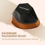 Foundation Makeup Brush for Blending Liquid, Cream or Flawless Powder Cosmetics with Protective Case