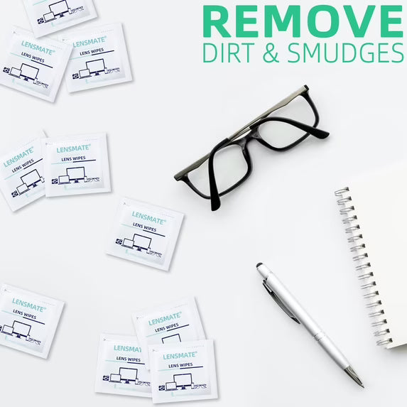 Lensmate Lens Cleaner Wipes, Pre-Moistened Electronic Glasses Wipes, 300 Count